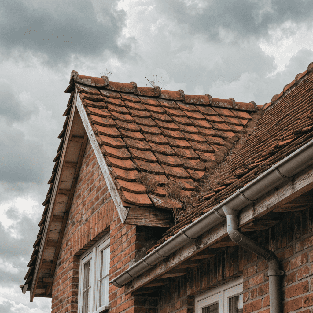 Roof before repair